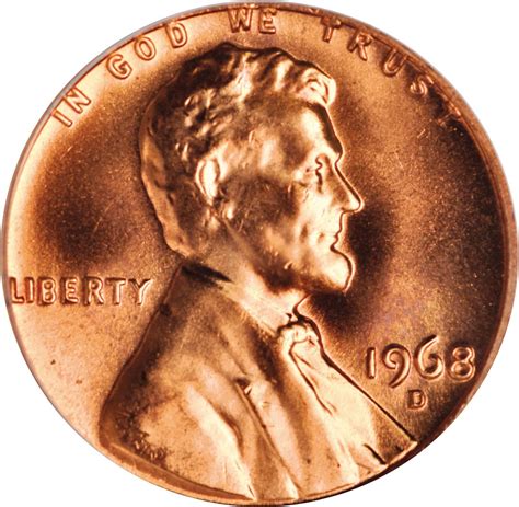 1968 d penny value